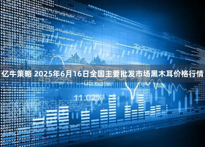 亿牛策略 2025年6月16日全国主要批发市场黑木耳价格行情